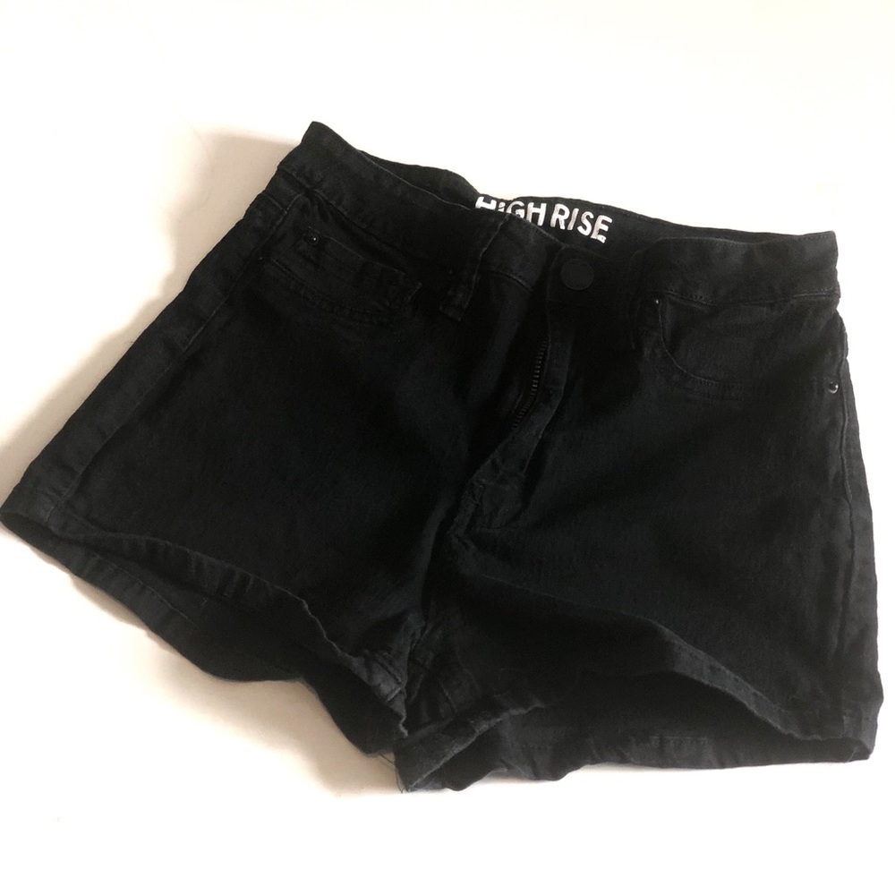 High rise stretchy jean shorts